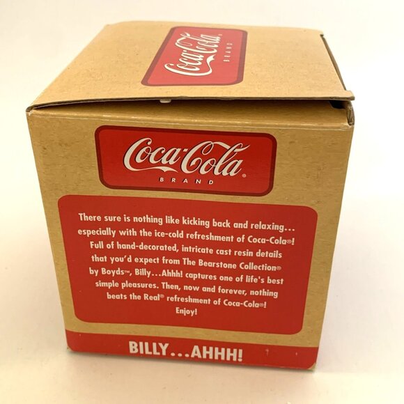 2005 Coca-Cola Boyds Bears Billy Ahhh! Figurine 1st Ed Bearstone Collection Vtg - Picture 12 of 13